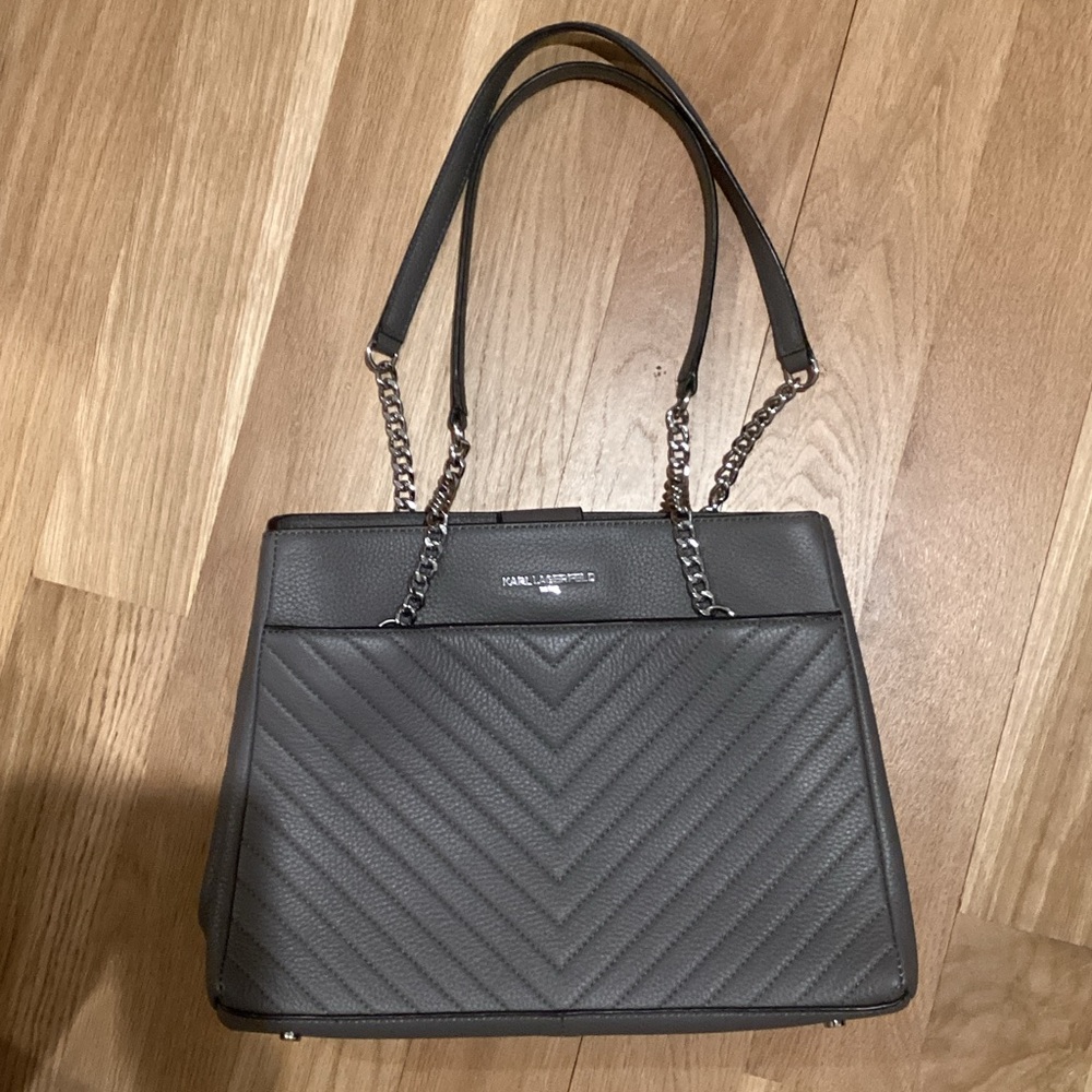 Karl Lagerfeld Quilted Black Shoulder Bag